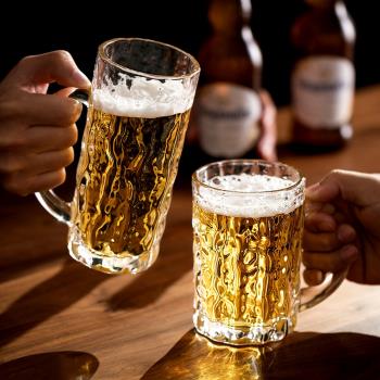 日本東洋佐佐木冰川啤酒杯輕奢高檔超大容量家用精釀玻璃扎啤杯