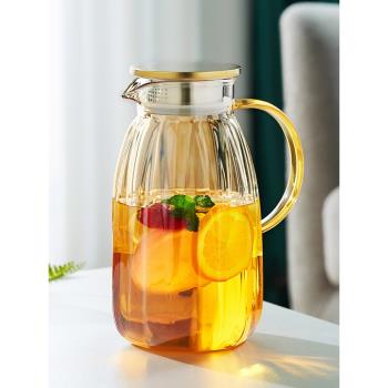 美斯尼涼水壺玻璃耐高溫家用冷水壺大容量涼白開水杯單壺茶具套裝