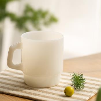 肆月復古玻璃杯小眾設計感馬克杯家用辦公室好看的喝水杯子咖啡杯