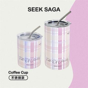 原創高顏值不銹鋼隨行杯吸管水杯咖啡保溫杯便攜隨手杯