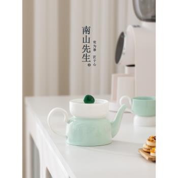 南山先生薄荷奶油茶壺套裝家用暖茶爐輕奢高檔泡茶壺精緻下午茶杯