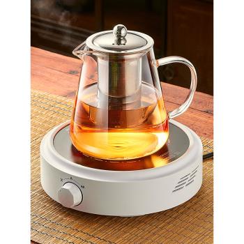 煮茶壺電陶爐加熱玻璃燒水壺家用茶具全自動小型圍爐煮泡茶器套裝