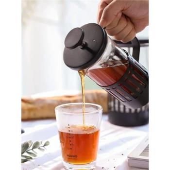 HARIO日本法壓茶壺咖啡手沖濾壓壺不銹鋼泡茶沖茶器THN-2B/THN-4B