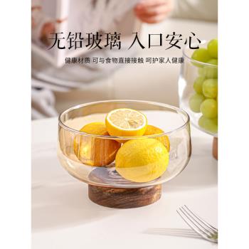川島屋水果盤客廳茶幾家用輕奢高檔玻璃盤子高階精緻高顏值零食盤
