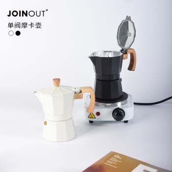 單閥摩卡壺意式濃縮煮咖啡壺電煮咖啡器具戶外露營便攜家用咖啡機