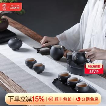 萬仟堂陶瓷功夫茶具套裝家用6人用輕奢高階泡茶整套茶具有心菩提Z