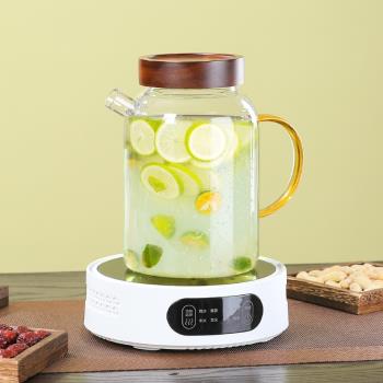 耐高溫玻璃冷水壺大容量檸檬水果茶豆漿咖啡加熱保溫壺泡茶煮茶壺