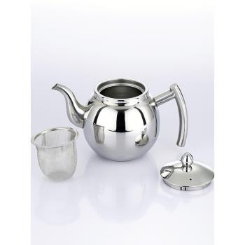不銹鋼茶壺帶過濾網加厚水壺咖啡壺泡茶壺電磁爐家用小0.8L1.5L