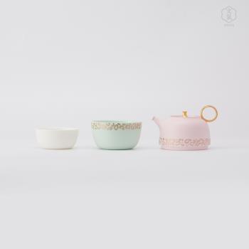 萬仟堂文氣系列隨手禮陶瓷功夫茶具家用輕奢簡約泡茶茶具窗前明月