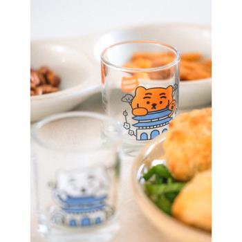 韓國MUZIKTIGER可愛老虎燒酒杯清酒杯白酒杯玻璃咖啡原液杯禮盒裝