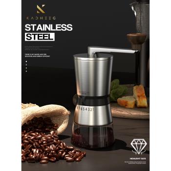 德國手磨咖啡機磨豆機咖啡豆帶研磨器手搖式手動家用小型磨粉一體