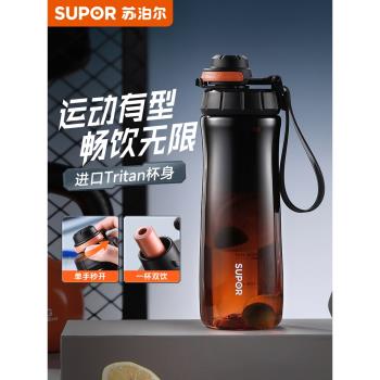 蘇泊爾tritan運動大容量水杯子男生健身塑膠夏季學生杯水壺瓶便攜