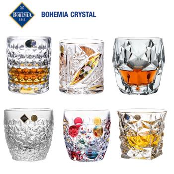 捷克BOHEMIA原裝進口水晶玻璃威士忌杯洋酒杯飲料杯啤酒杯禮盒裝