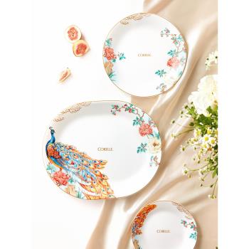 CORELLE康寧餐具風華絕代玻璃面飯碗湯盤美國進口家用高顏值碗盤