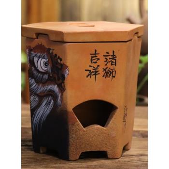日式純手工紅泥家用泡茶砂銚爐耐高溫功夫茶爐燒水煮茶器小風爐