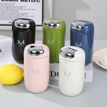 新品復古亮面隨行咖啡保溫杯ins不銹鋼長效保溫網紅情侶保溫水杯