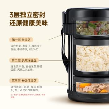 象印保溫飯盒真空不銹鋼大容量學生飯盒多層保溫桶便當盒GH18C