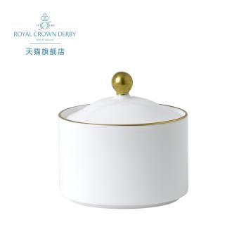 Royal Crown Derby德貝金色阿伯丁骨瓷歐式糖缸下午茶英國產170ml