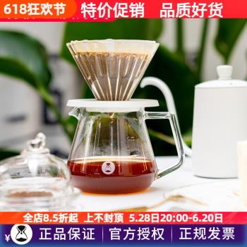 泰摩耐熱玻璃尖嘴握把沖煮咖啡