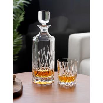 捷克進口BOHEMIA水晶玻璃杯 輕奢醒酒器威士忌杯 酒吧家用高階