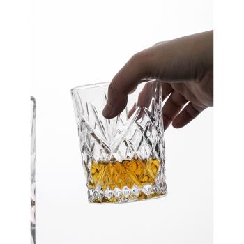 BOHEMIA捷克進口水晶玻璃威士忌杯復古經典家用平底杯 輕奢送禮