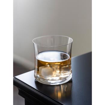 BOHEMIA捷克進口水晶玻璃威士忌杯簡約輕奢時尚北歐家用水杯酒杯