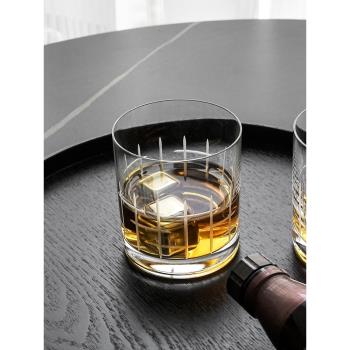 捷克BOHEMIA進口 水晶玻璃威士忌杯 洋酒杯手工精刻 高檔輕奢送禮