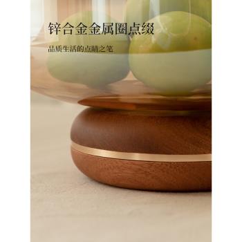 玻璃水果盤客廳茶幾家用水果籃高階精緻高顏值水果託盤新年乾果盒