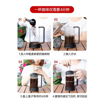 bodum波頓法壓壺進口咖啡壺過濾沖茶器具濾壓壺手沖神器聰明杯
