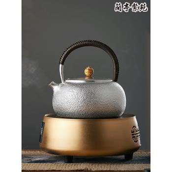 銀壺999純銀泡茶壺燒水壺手工銀壺茶壺999足銀煮茶壺家用功夫茶具