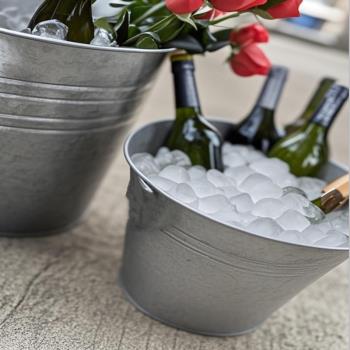 冰桶商用雞尾酒桶酒吧擺攤冰桶戶外露營家用復古手提式鐵桶酒桶