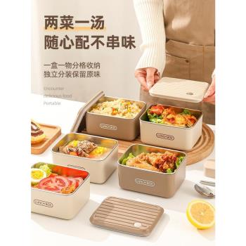 樂扣樂扣保溫飯盒微波爐加熱上班族專用方盒便當盒高顏值輕便減肥