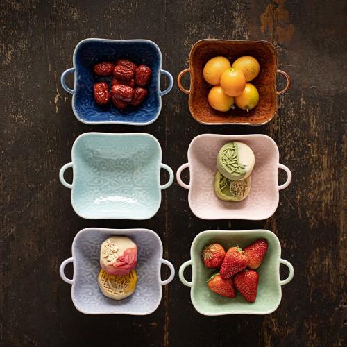 陶瓷水果盤喜餅點心盤茶室干果碟中式茶點盤供佛托盤訂婚臺擺盤子