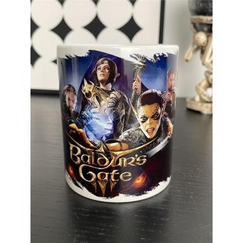 博德之門3遊戲周邊馬克杯小眾辦公室水杯咖啡杯早餐跑團桌遊禮物
