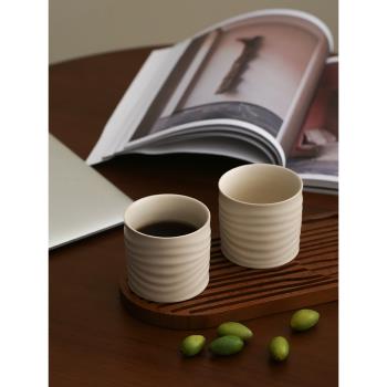 宜集堂 INS中古咖啡杯陶瓷輕奢高階感茶杯主人杯水杯設計師家用