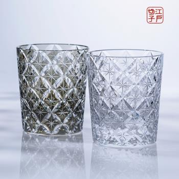 日本KAGAMI江戶切子七寶冷酒杯水晶玻璃白酒杯輕奢威士忌杯洋酒杯