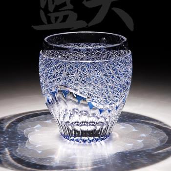 日本KAGAMI江戶切子多彩陽光水晶玻璃威士忌杯洋酒杯洛克杯限量款
