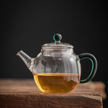 功夫泡茶壺耐高溫玻璃茶壺星空小泡壺單壺家用加厚一體過濾花茶