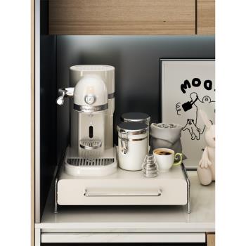 nespresso膠囊咖啡收納展示架咖啡機器具收納抽屜式墊高底座