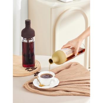 日本高硼矽玻璃冷萃杯家用冷泡水果茶壺大容量冰萃壺咖啡冷萃瓶壺
