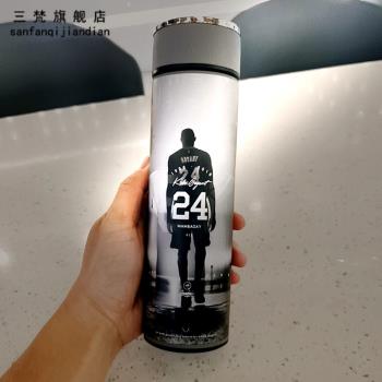 健身運動水杯男籃球保溫杯庫裡喬丹歐文詹姆斯科比手辦500ML杯子