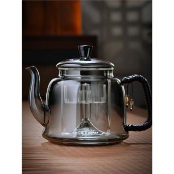 玻璃茶壺耐高溫加厚蒸煮一體大容量兩用茶器家用電陶爐加熱套裝