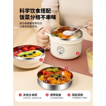 日本進口MUJIE不銹鋼飯盆個人餐盒保溫盒上班族飯碗食堂保溫飯盒