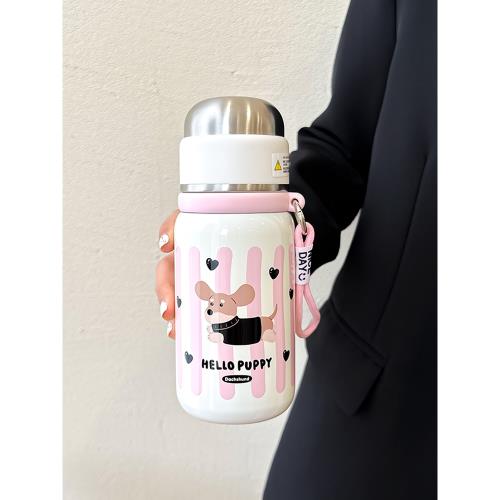 兒童保溫杯女孩上學專用316不銹鋼水杯便攜可愛小學生直飲杯子男