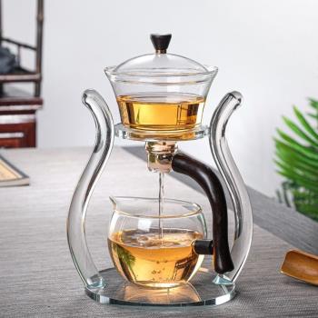 磁吸感應防燙茶壺玻璃自動茶具套裝家用功夫茶杯懶人泡茶沖茶器