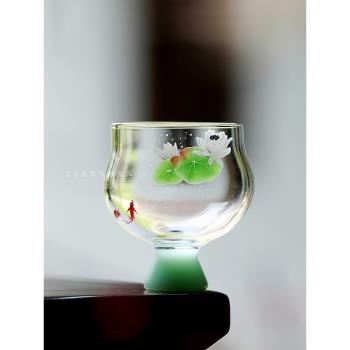悅本堂猴魁綠茶杯專用泡茶杯家用加厚玻璃杯主人杯個人女性品茗杯
