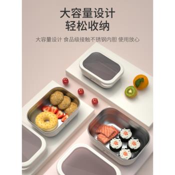 304不銹鋼上班族保溫飯盒微波爐加熱飯盒兒童便當盒小學生保鮮盒