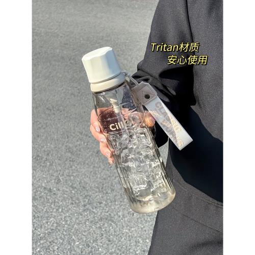 希樂水杯杯子女高顏值吸管杯tritan大容量運動水壺男學生上學專用