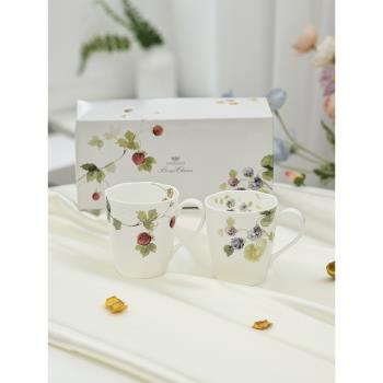 日本進口Narumi Lucys Garden鳴海骨瓷馬克杯水杯情侶對杯禮盒裝