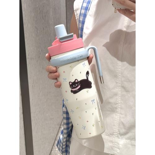 冰霸杯保溫杯大容量女款水杯2026新款高顏值壺316不銹鋼吸管杯子